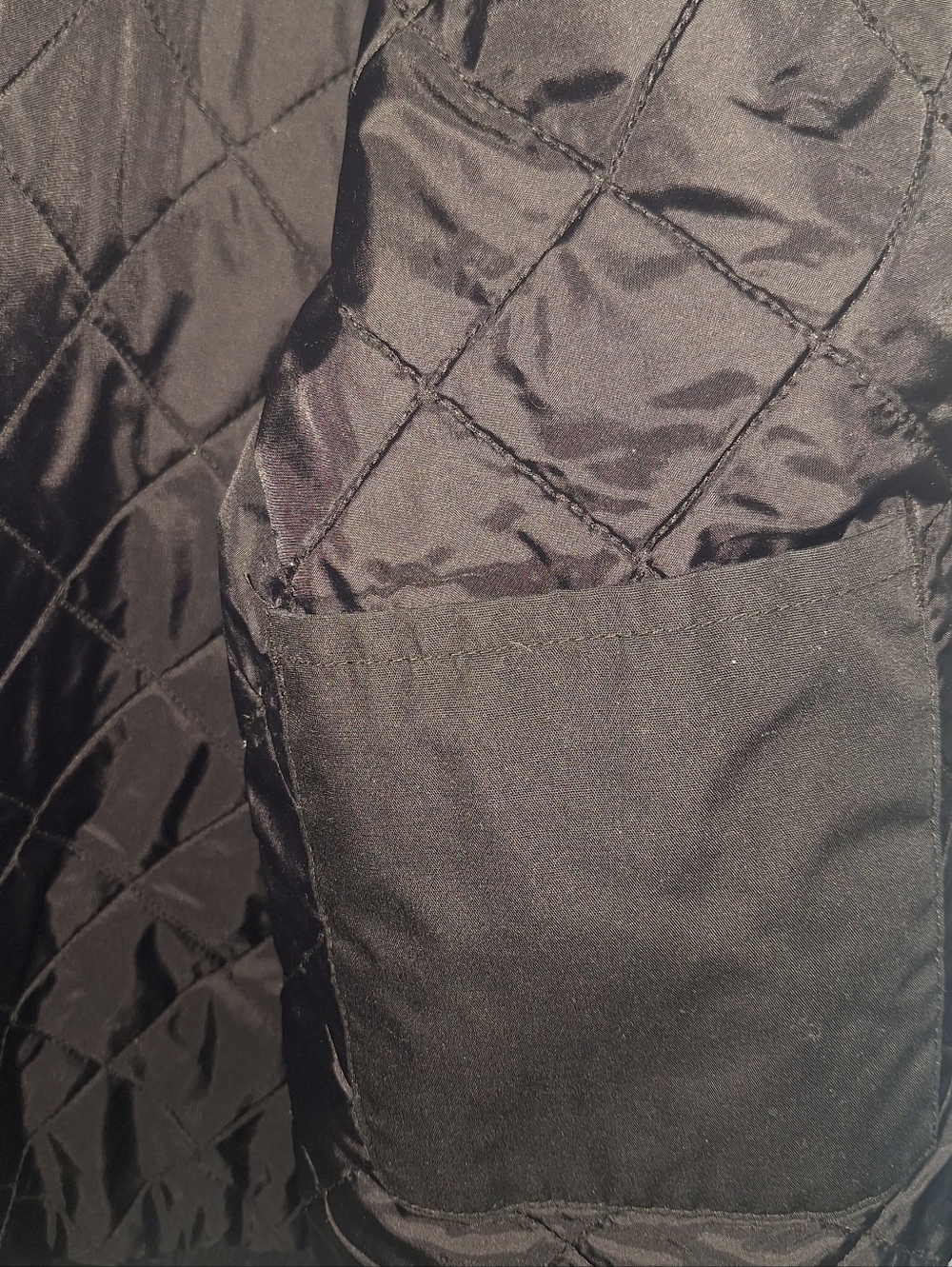 Cintas Utility Work Jacket Coat Sz Large Black & Tan Quilted Lined - Picture 6 of 9